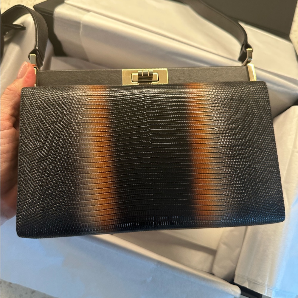 Chanel bag evening, box exotic lizard last exotic collection made FULL SET Rare